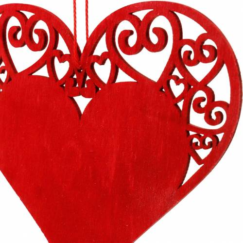 Floristik24 Hart om op te hangen, huwelijksdecoratie, hangerhart, hartdecoratie, Valentijnsdag 12st