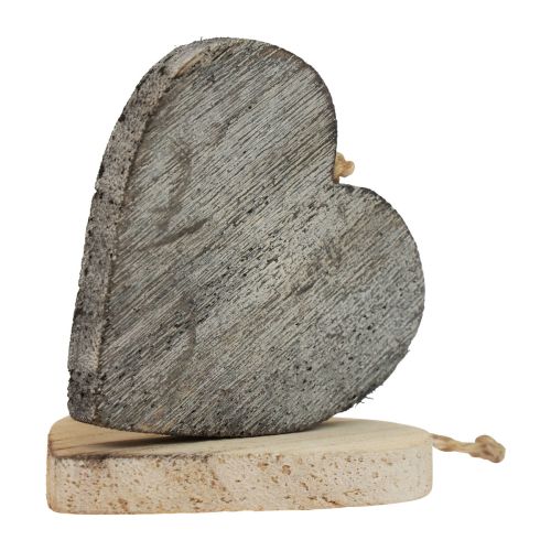 Floristik24 Houten harten decoratieve harten wit gekleurd vintage hout 10st