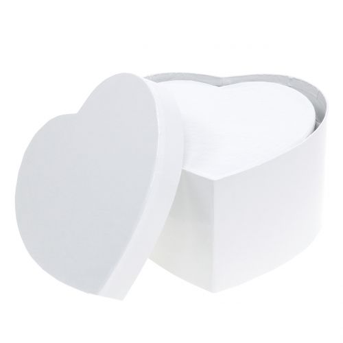 Floristik24 Hartendoos bloembak wit 14 / 16cm 2st