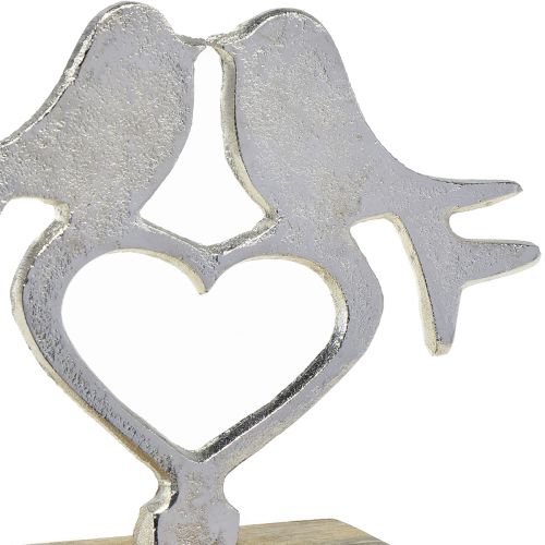 Artikel Hartdecoratie om te plaatsen met vogeldecoratie bruiloft 16,5×19,5cm
