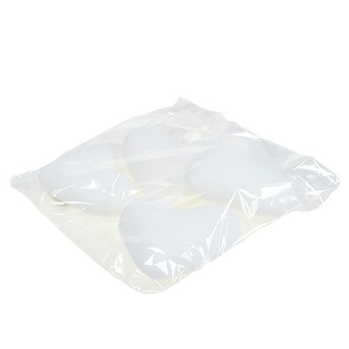 Floristik24 Harten stroomden om op te hangen 15cm wit 4st