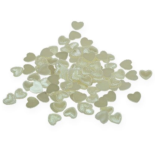 Floristik24 Verspreide decoratie mini harten creme 1.3cm 300p