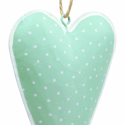 Floristik24 Harthanger metaal groen, wit gestippeld H11cm 6st