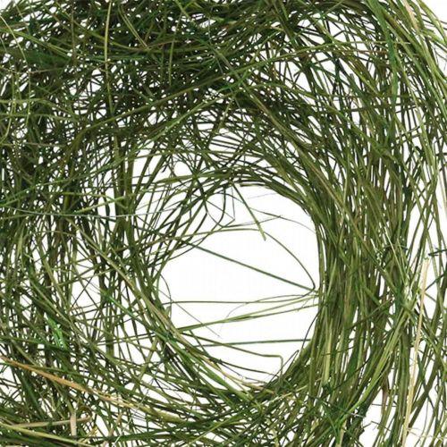 Floristik24 Grasmanchet groen struisvogelmanchet veerdecoratie Ø20cm 6st