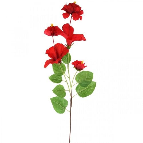 Kunstbloem hibiscus tak rood deco tak hibiscus H107cm