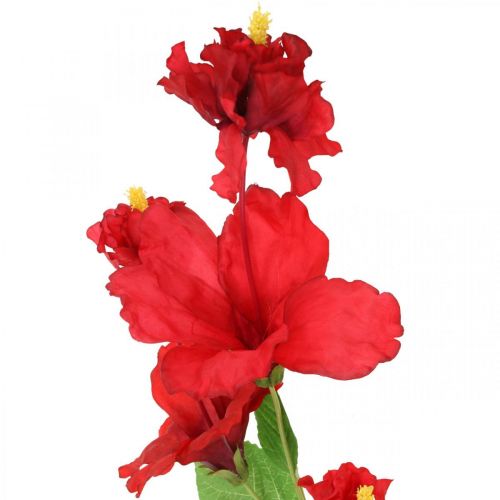 Floristik24 Kunstbloem hibiscus tak rood deco tak hibiscus H107cm