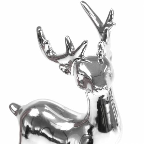 Artikel Decoratief figuur hert zilver H17cm 2st