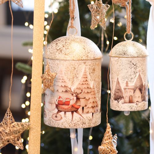 Bel met kerstmotief om op te hangen, 26 cm | Floristik24.nl
