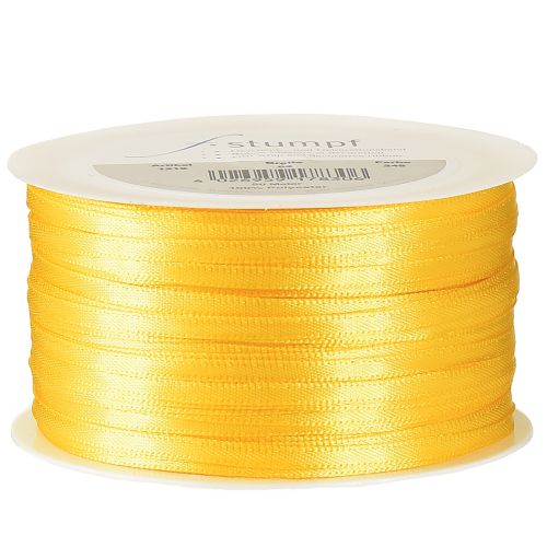 Artikel Hoogwaardig cadeaulint geel satijnen lint 3 mm × 50 m