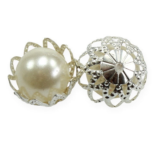 Floristik24 Bruiloft strooidecoratie parels crème Ø13mm 48 st