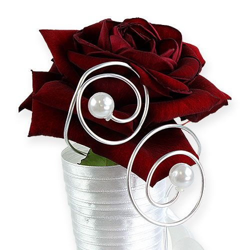 Floristik24 Satijnen zakje wit 40cm 3st