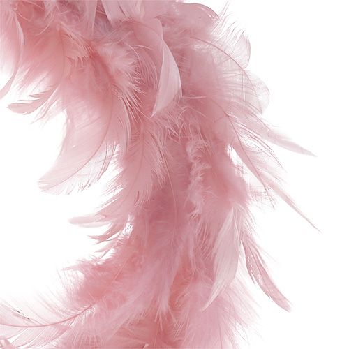 Floristik24 Bruiloft decoratie veerkrans roze Ø20cm 3st