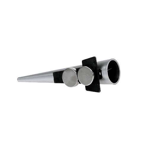 Artikel Trouwspeld met magneet, mat zilver 7cm