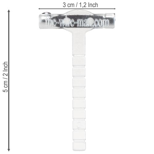 Artikel Bruiloft revers spelden transparant/zilver 5 cm 50 stuks