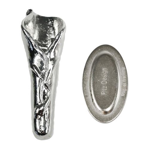 Artikel Trouwspeld met magneet zilver 5cm