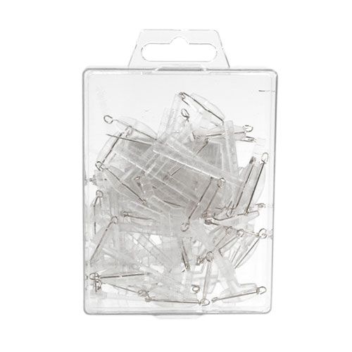 Artikel Trouwspeld transparant/zilver 5cm 50 st