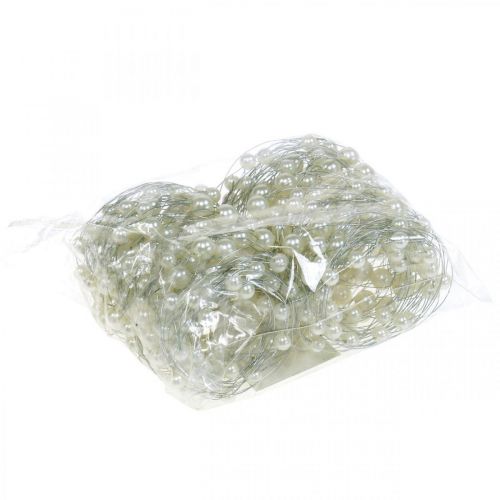 Floristik24 Bruiloftsdecoratie, decoratieve parelsnoer, guirlande met parels, decoratieve draad 2,5 m 2st