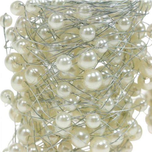 Floristik24 Bruiloftsdecoratie, decoratieve parelsnoer, guirlande met parels, decoratieve draad 2,5 m 2st