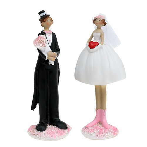 Floristik24 Trouwfiguur bruid en bruidegom 13cm 1 paar