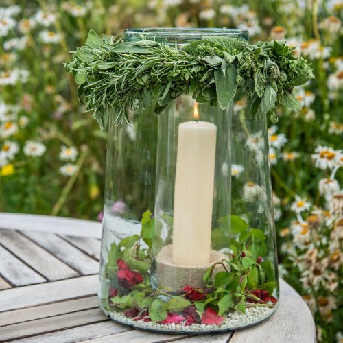 Floristik24 Hoge glazen vaas conische bloemenvaas glas 30cm Ø10,5cm