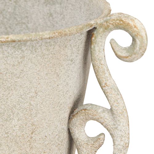 Artikel Hoge decoratieve trofee antieke bekervaas metaal grijs Ø15cm H50cm