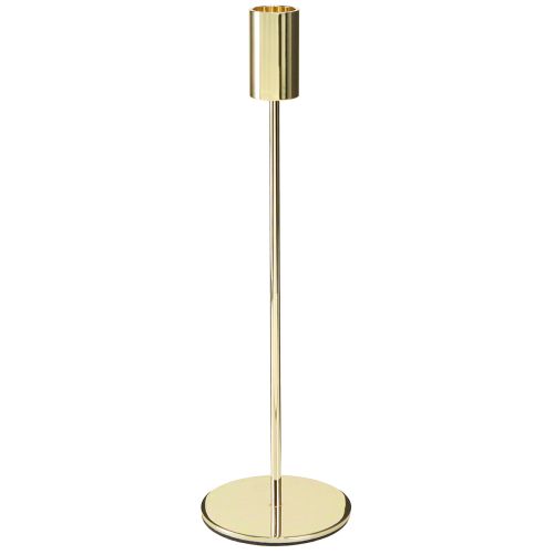 Hoge kaarsenhouder goudkleurige metalen kaarsenhouder 27,5 cm 4 stuks
