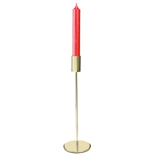 Artikel Hoge kaarsenhouder goudkleurige metalen kaarsenhouder 27,5 cm 4 stuks