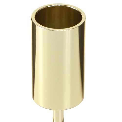 Artikel Hoge kaarsenhouder goudkleurige metalen kaarsenhouder 27,5 cm 4 stuks
