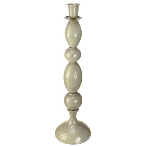 Hoge kaarsenhouder grijs goud metalen kaarsenhouder 51cm