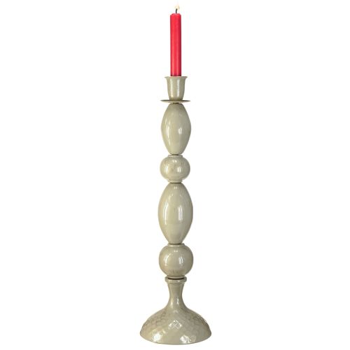 Artikel Hoge kaarsenhouder grijs goud metalen kaarsenhouder 51cm