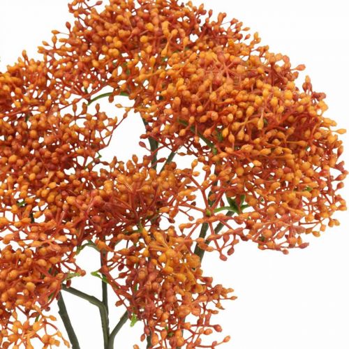 Floristik24 Vlierbessen Oranje Kunstbloesem Tak 52cm 4st