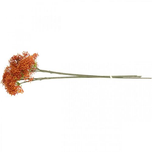 Floristik24 Vlierbessen Oranje Kunstbloesem Tak 52cm 4st