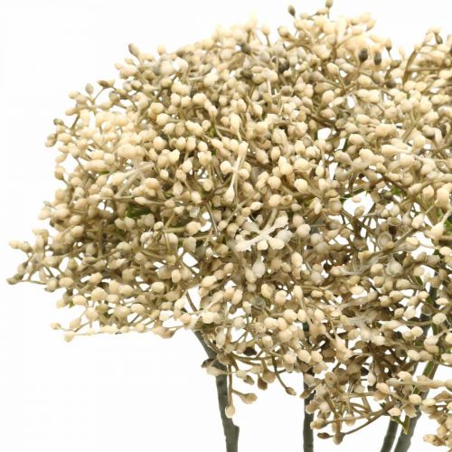 Floristik24 Kunst vlierbessen crème witte decoratieve bloesem tak 52cm 4st