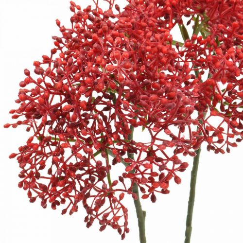 Floristik24 Vlierrode kunstbloemen voor herfstboeket 52cm 6st
