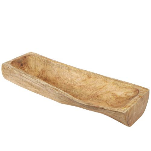 Artikel Houten decoratie met holle decoratieve schaal van hout 40×13–16cm×6,5cm