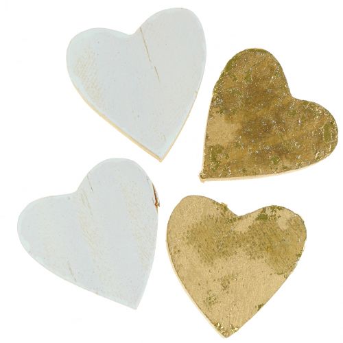 Floristik24 Houten hart in zakje 2cm - 4cm 24 st