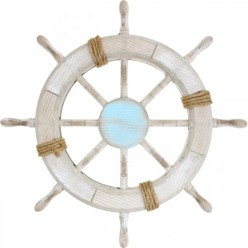 Floristik24 Houten stuurwiel Nautische decoratie Maritieme wanddecoratie Ø45cm