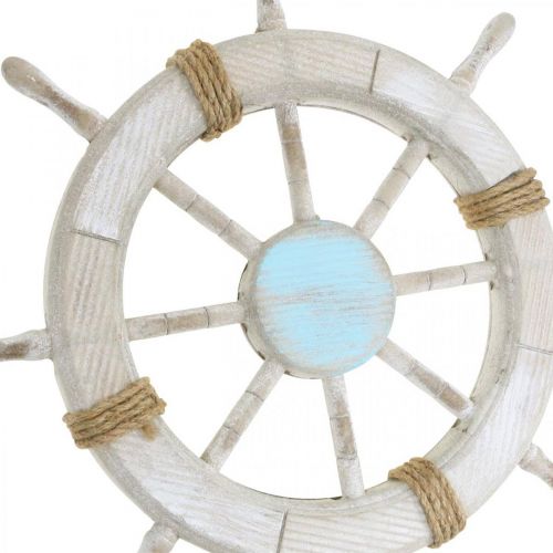 Floristik24 Houten stuurwiel Nautische decoratie Maritieme wanddecoratie Ø45cm
