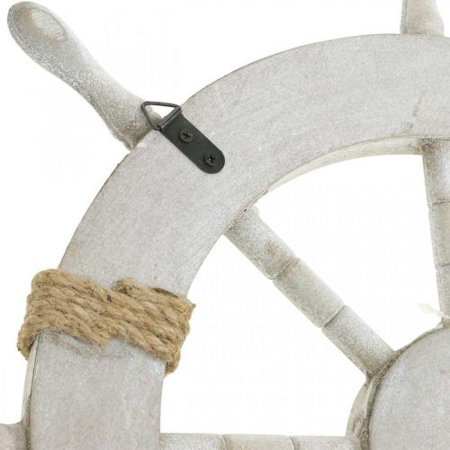Floristik24 Houten stuurwiel Nautische decoratie Maritieme wanddecoratie Ø45cm