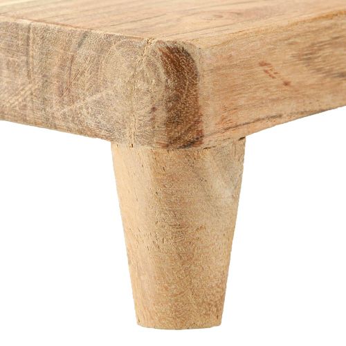 Artikel Houten dienblad met poten tafelonderstel naturel 45x20x7,5cm