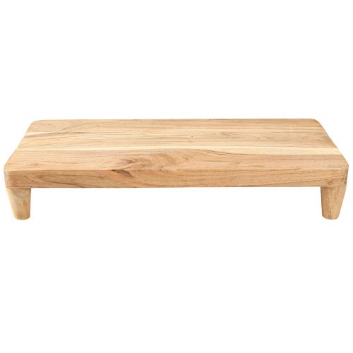 Artikel Houten dienblad met poten tafelonderstel naturel 45x20x7,5cm