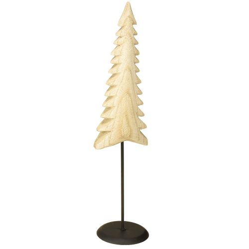 Houten kerstboomdecoratie natuurlijke houten decoratie voor staand H41cm