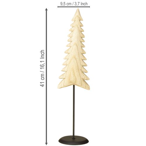Artikel Houten kerstboomdecoratie natuurlijke houten decoratie voor staand H41cm