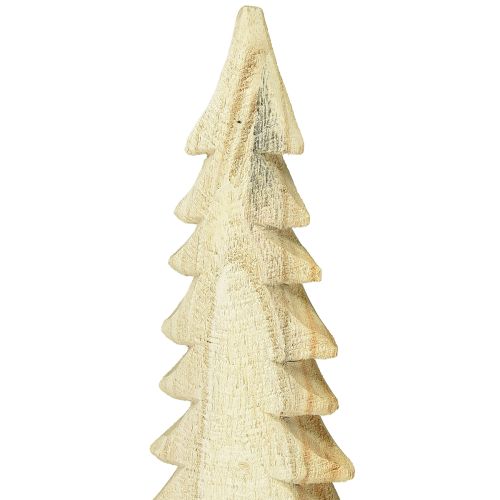 Artikel Houten kerstboom kerstversiering Paulownia naturel H54cm