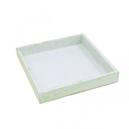 Floristik24 Houten onderzetter, tafeldecoratie, dienblad voor beplanting 19×19cm