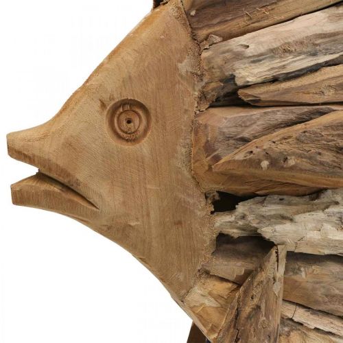 Floristik24 Houten vis deco large, deco vis staand H50cm