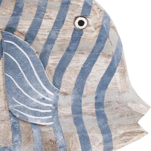 Floristik24 Houten vis deco large, gestreepte deco vis staand H30cm