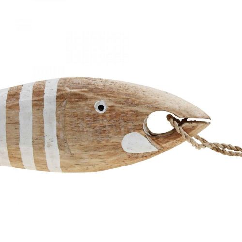 Floristik24 Houten visdecoratie maritieme vishanger hout 28,5cm