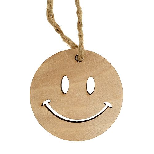 Artikel Houten hanger Emoticon Emoticon® Ø4cm naturel 24 st
