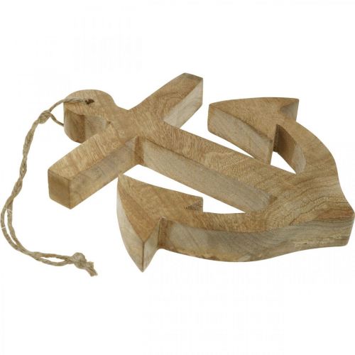 Artikel Hangend Anker Mangohout Nautische Hanger Naturel H24.5cm